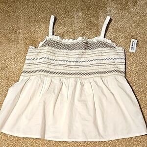 Old Navy Sleeveless Smocked Babydoll Top